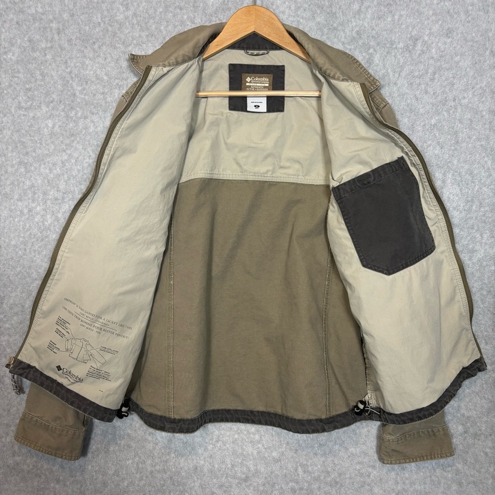 Vintage Columbia Sportswear Canvas Utility Work Jacket-Tan-Men Size Medium - Picture 4 of 9